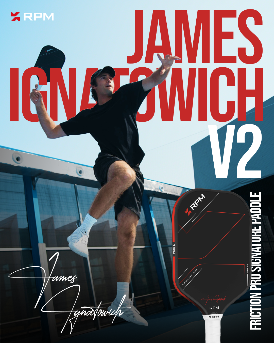 RPM Friction Pro V2 16mm Elongated Pickleball Paddle