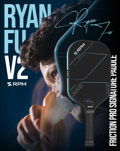 RPM Friction Pro V2 14mm Hybrid Flat Top Pickleball Paddle