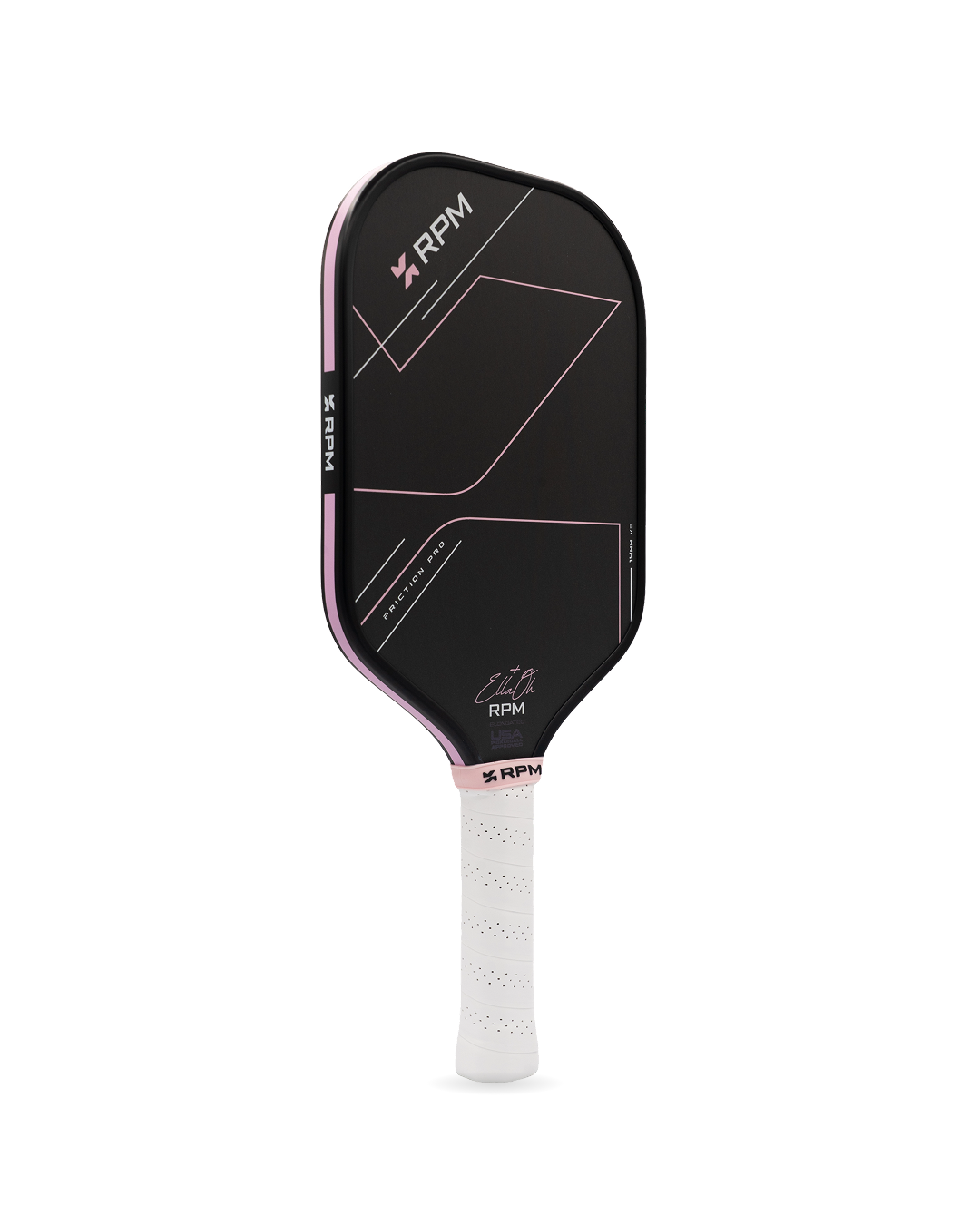 RPM Friction Pro V2 Ella Oh Pink 14mm Elongated Pickleball Paddle