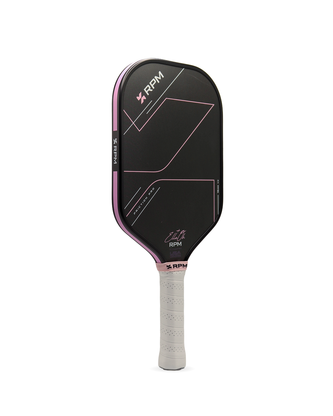 RPM Friction Pro V2 Ella Oh Pink 16mm Elongated Pickleball Paddle