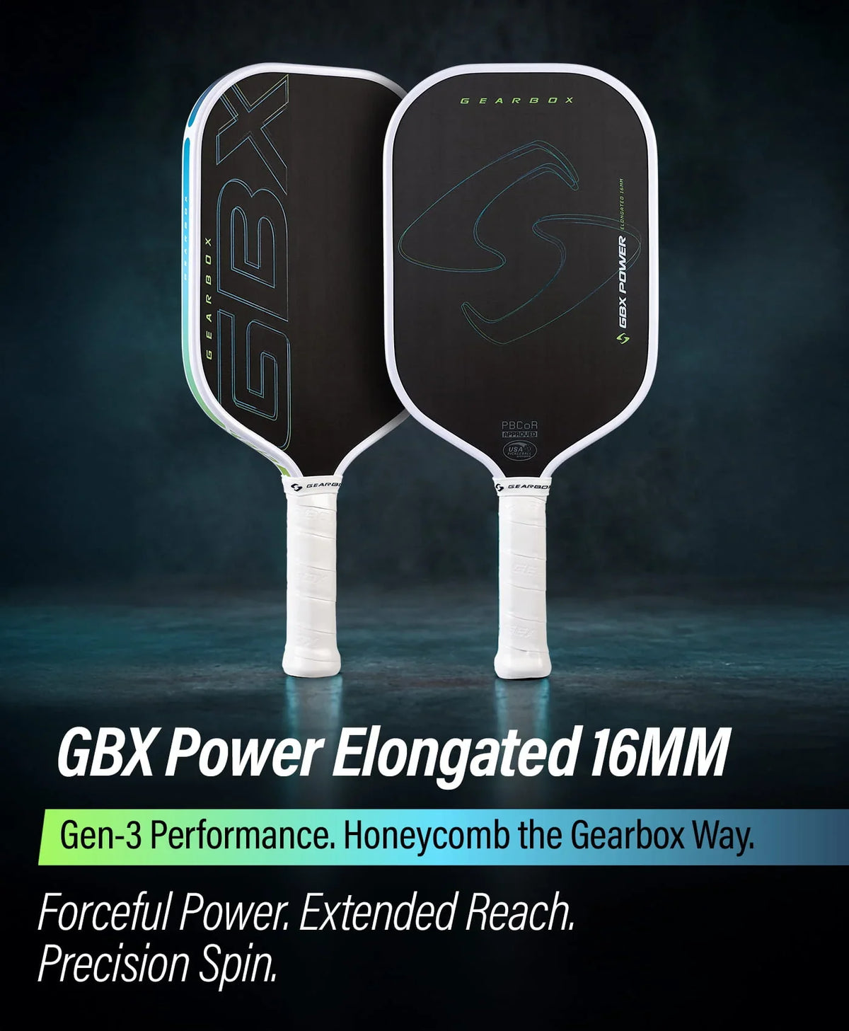 GearBox GBX Power Elongated 16mm Gen-3 Pickleball Paddle