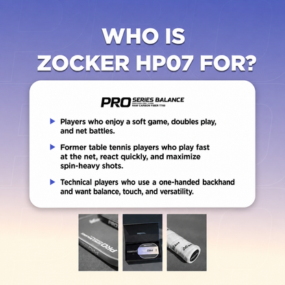 Zocker HP07 Pro Series Balance Pickleball Paddle
