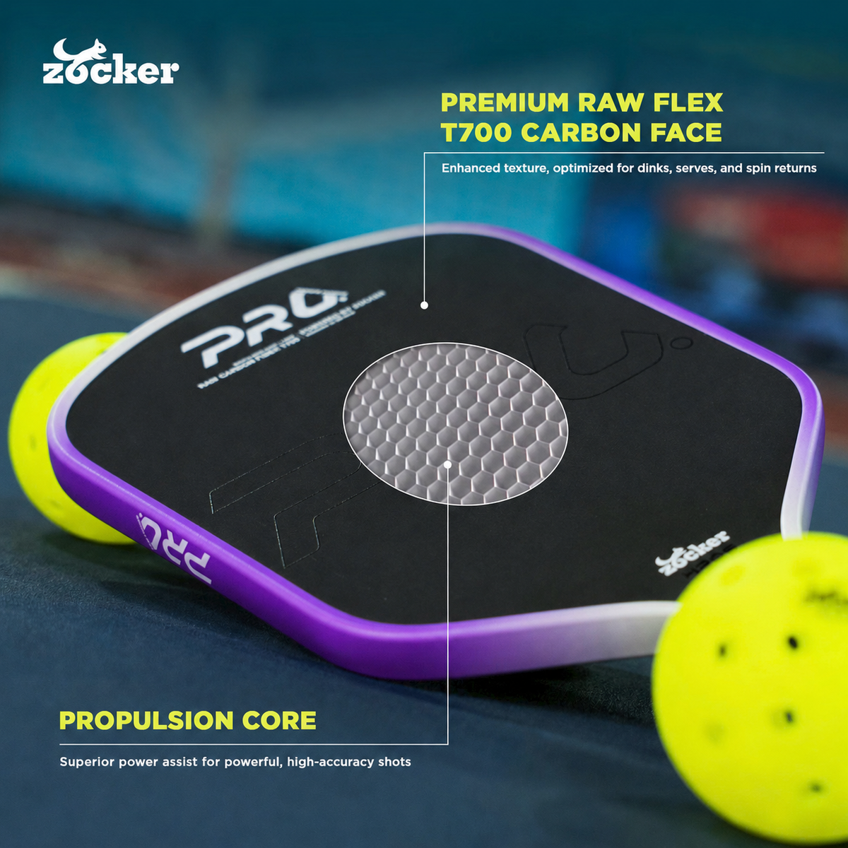Zocker HP06 Pro Series Power Pickleball Paddle