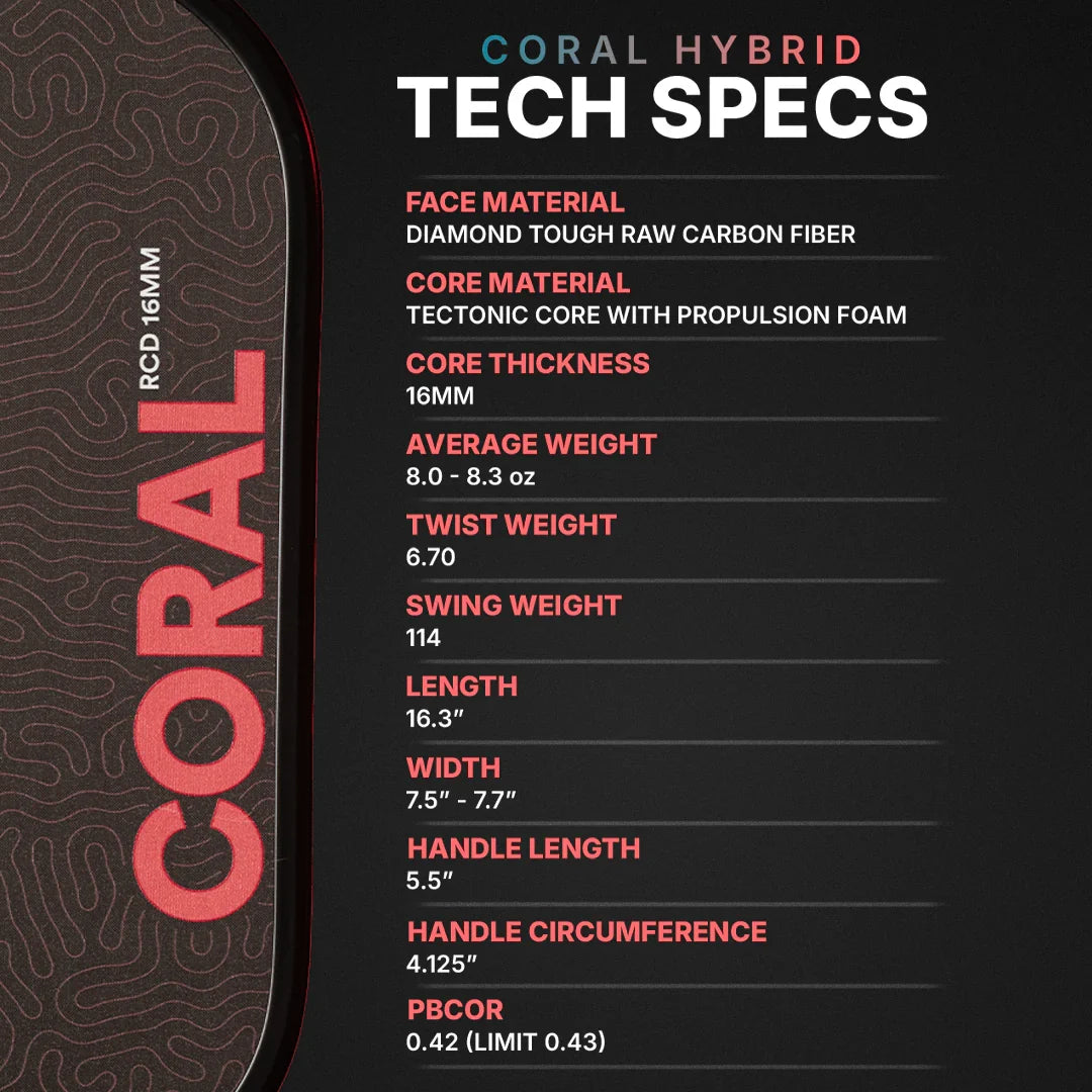 Six Zero Coral Pickleball Paddle