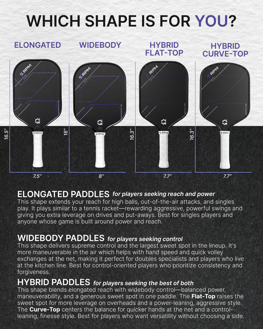 RPM Jade 14mm Widebody Pickleball Paddle
