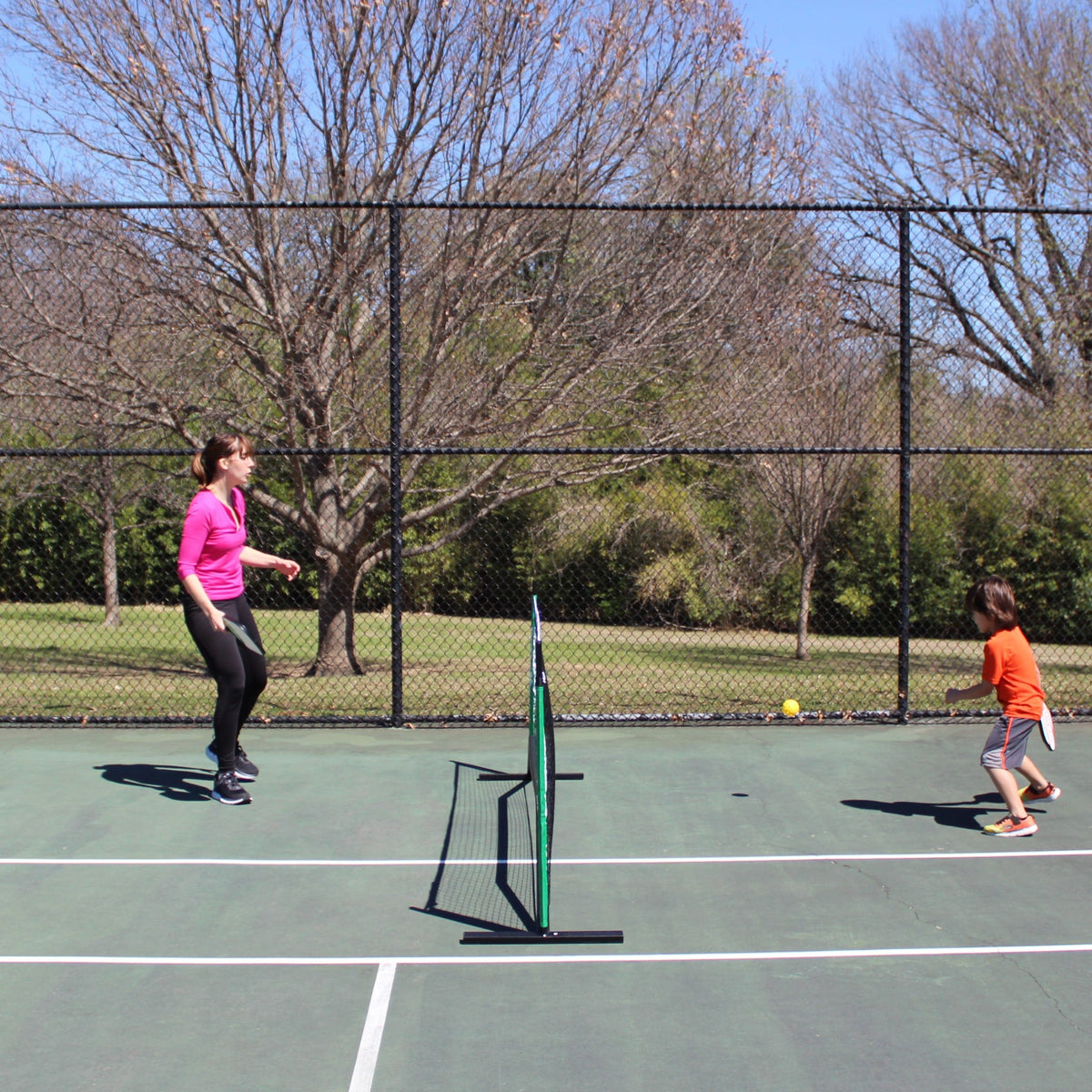 PickleNet Mini Pickleball Net System - Oval Poles