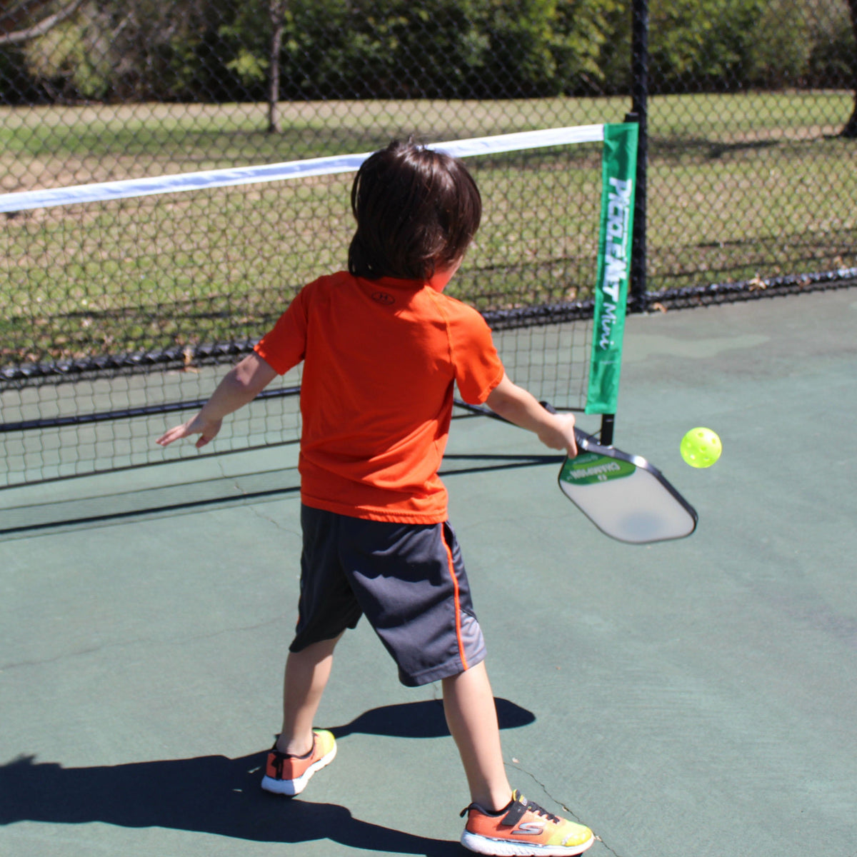 PickleNet Mini Pickleball Net System - Oval Poles