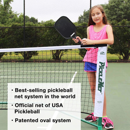 PickleNet Portable Pickleball Net System - Oval Poles