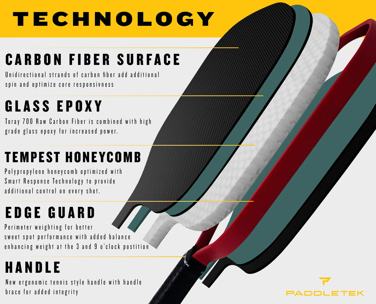 Paddletek Tempest Wave Pro-C 14.3 Pickleball Paddle