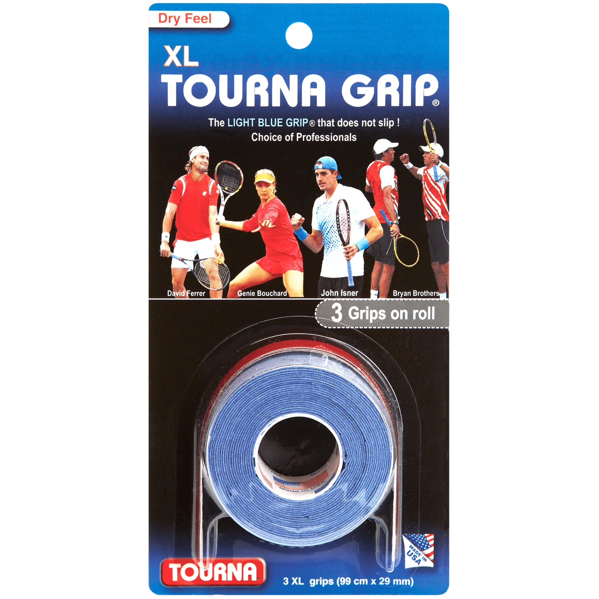 Tourna Grip XL 3 Pack Blue